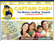 Tablet Screenshot of captaincashloans.com.au